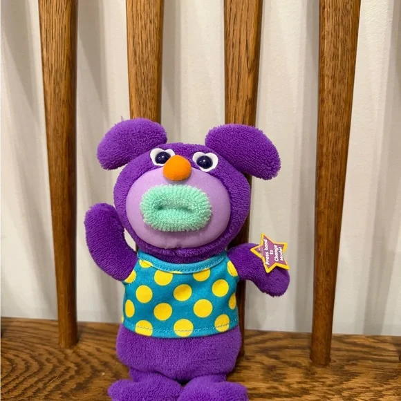 Sing A-Ma-Jig Singing Purple Polka Dot Sound Toy Plush Sings HandTag EUC WORKS - Picture 2 of 3